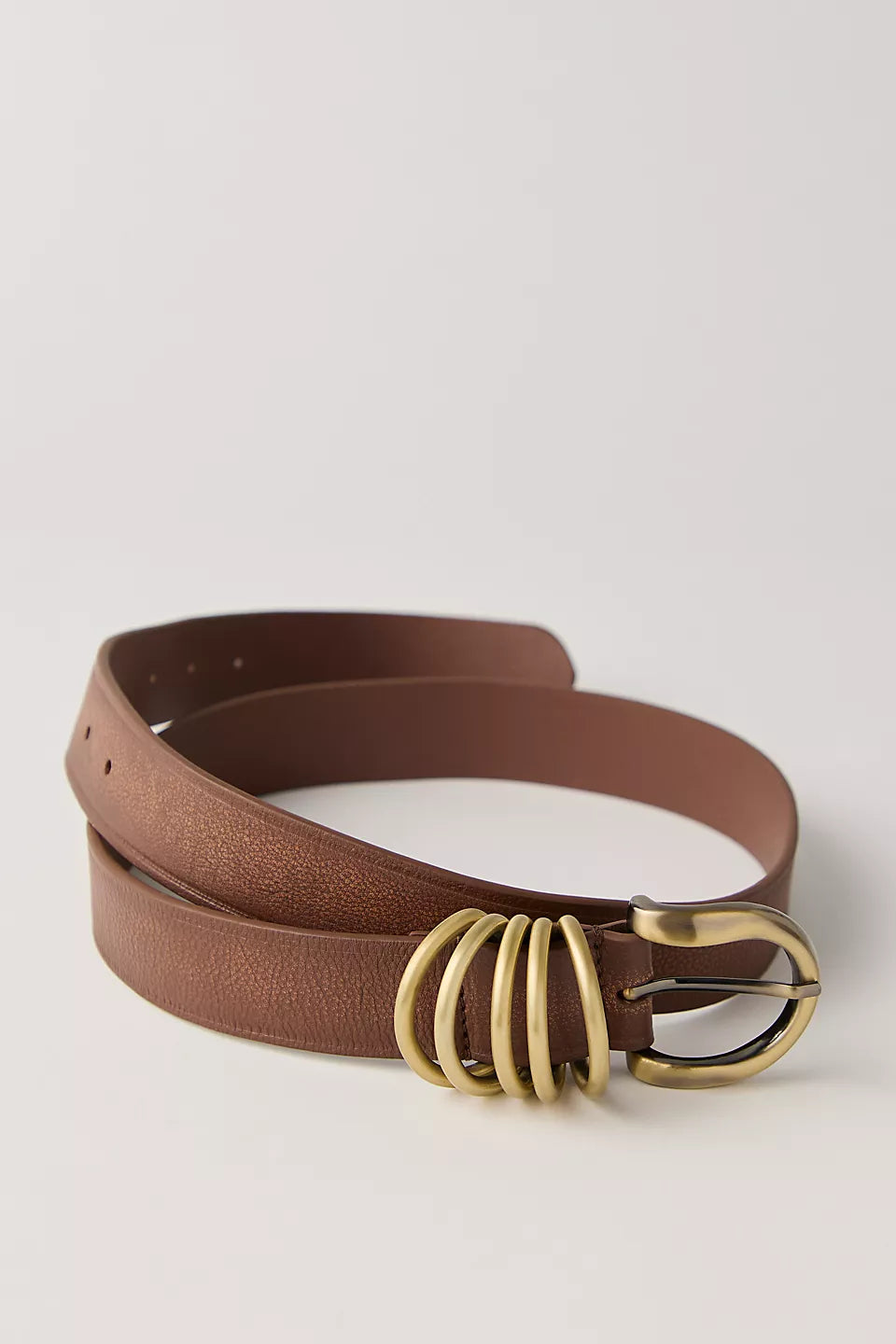 Free People Rori Leather Belt Cognac