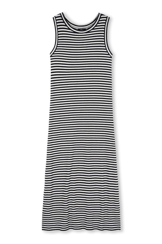 Rails Women's Striped Cotton Tank Dress - Black Ivory Stripe - Size XL Rails Women's Striped Cotton Tank Dress - Black Ivory Stripe - Size XL
