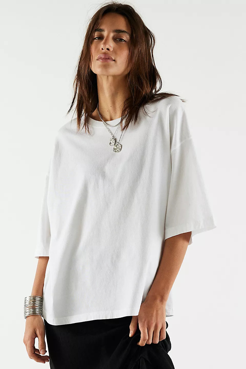 Free People WTF Perfect Oversized Tee White