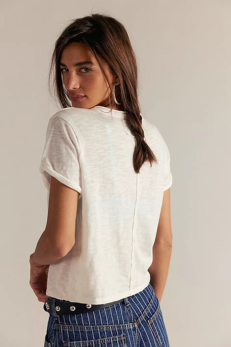 Free People Take 2 Tee Clean Ivory