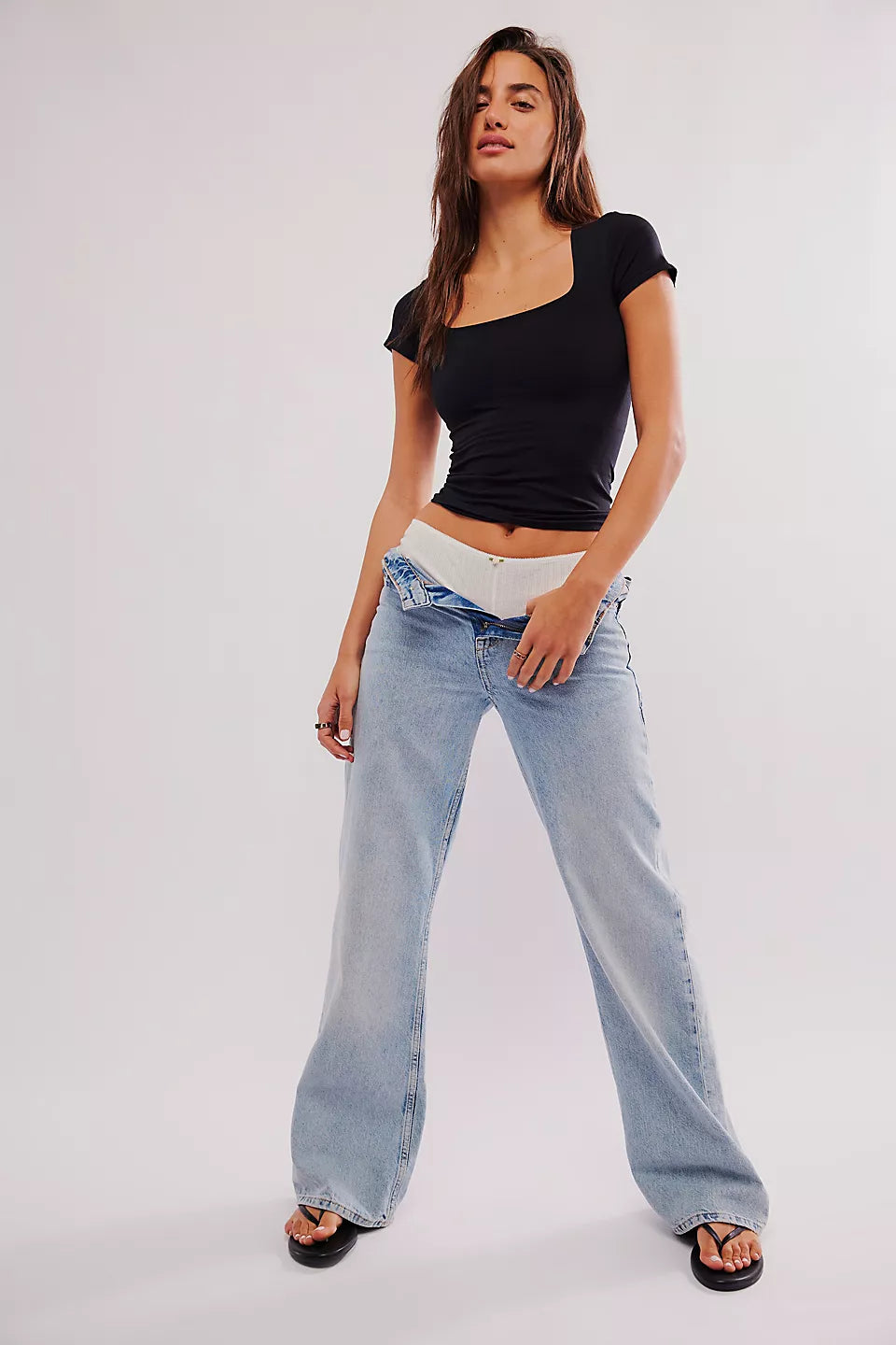 Free People Sunfade Clean Lines Baby Tee