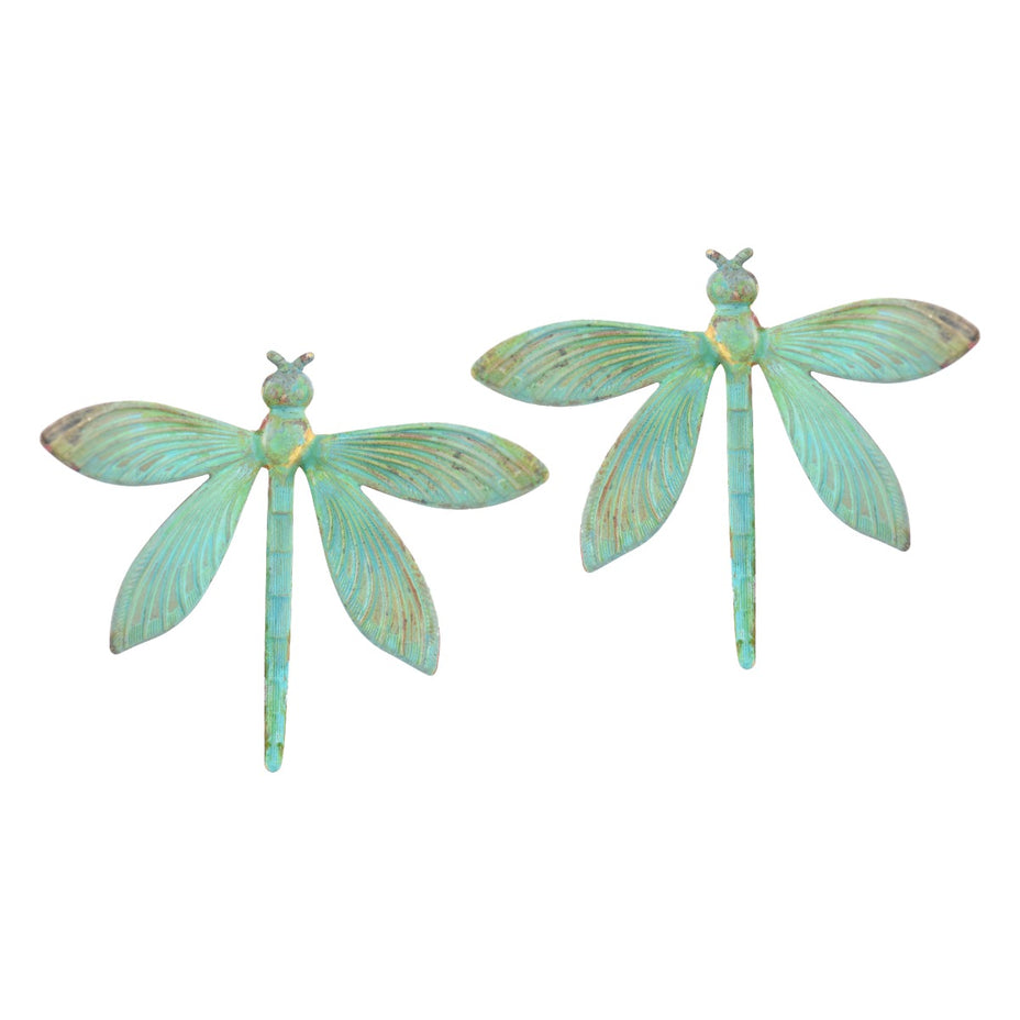 We Dream in Colour Verdigris Dragonfly Earrings