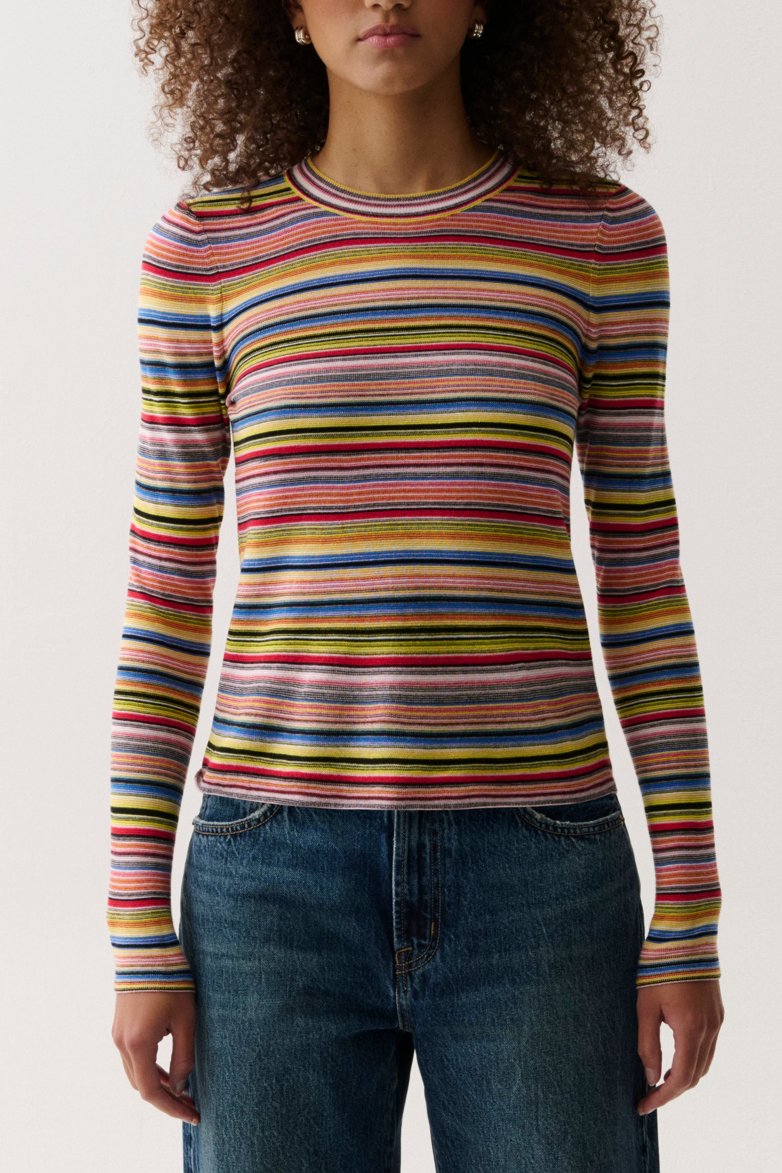 PISTOLA Madison Long Sleeve Crew Neck Sweater Tee