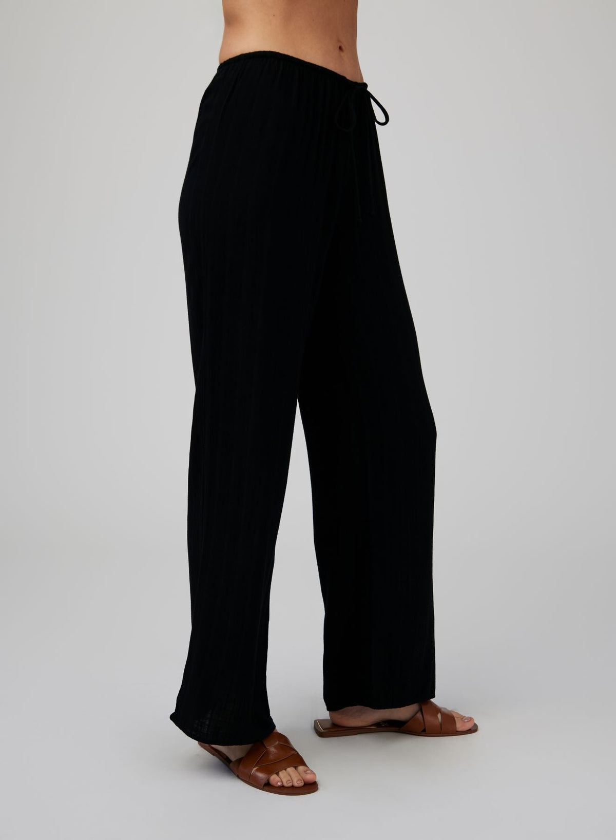 Bella Dahl Wide Leg Pant in Black