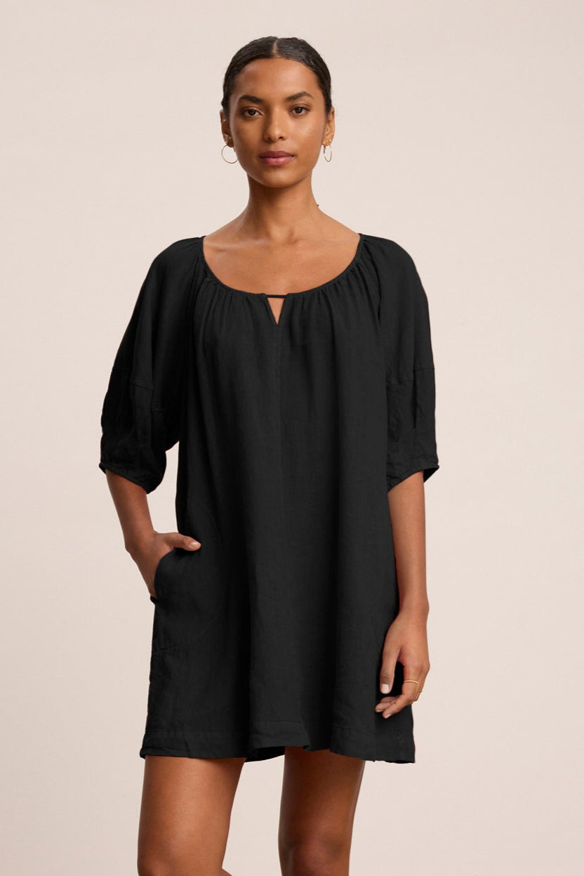 Velvet by Graham & Spencer Greta Short Sleeve Linen Mini Dress