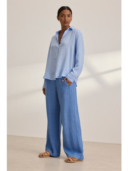 Velvet by Graham &amp; Spencer Stephanie Linen Pant Hailstorm