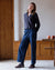 BIBICO Anna Wide Leg Trousers in Striped Denim