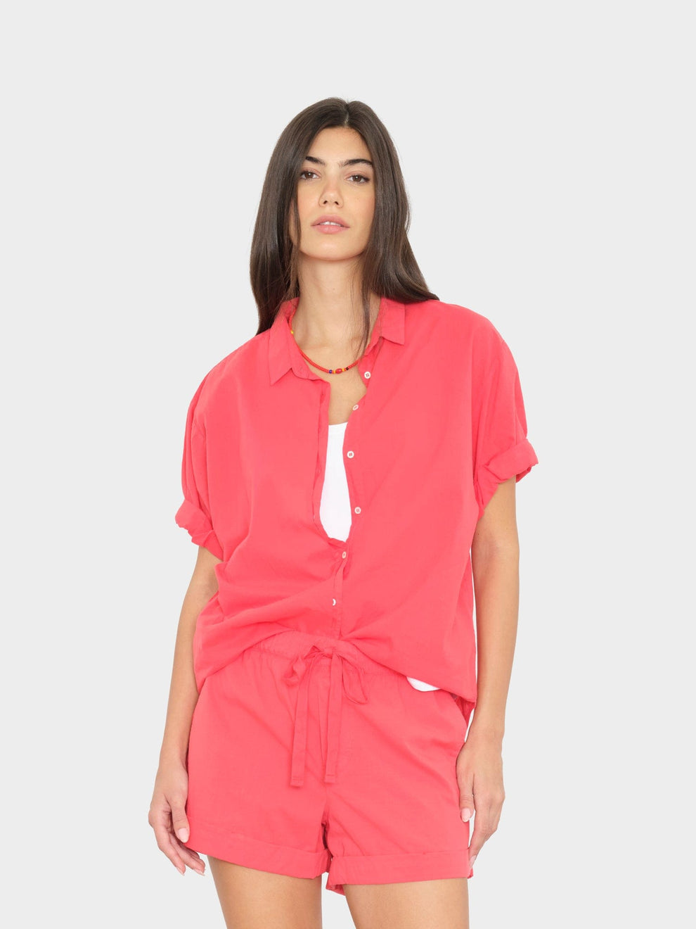 XIRENA Channing Shirt in Red Sky