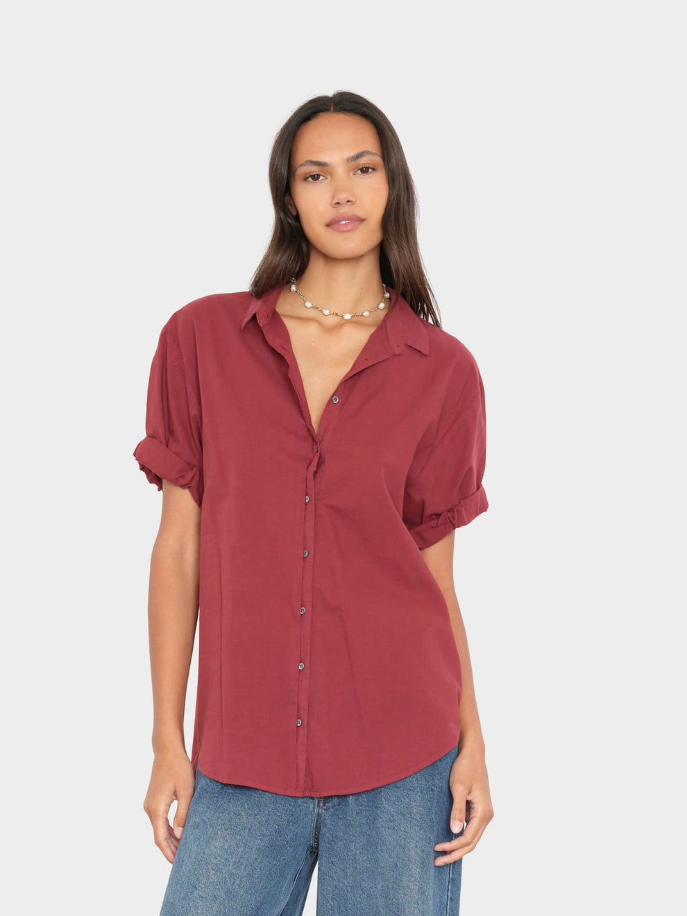 XIRENA Channing Shirt in Bordeaux