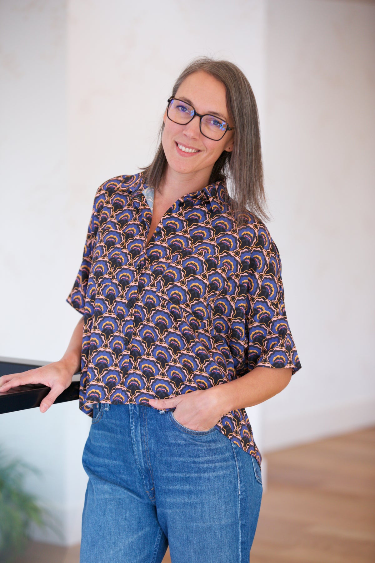 Sarah Donofrio Breezy Layers S/S Boxy Blouse