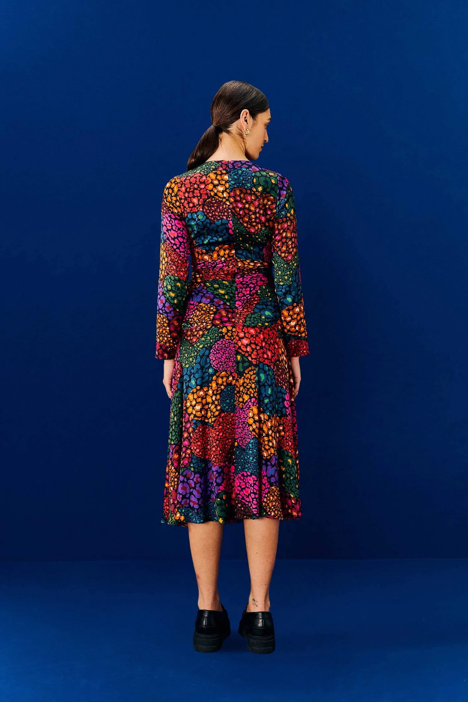 Zara heart sales print midi dress