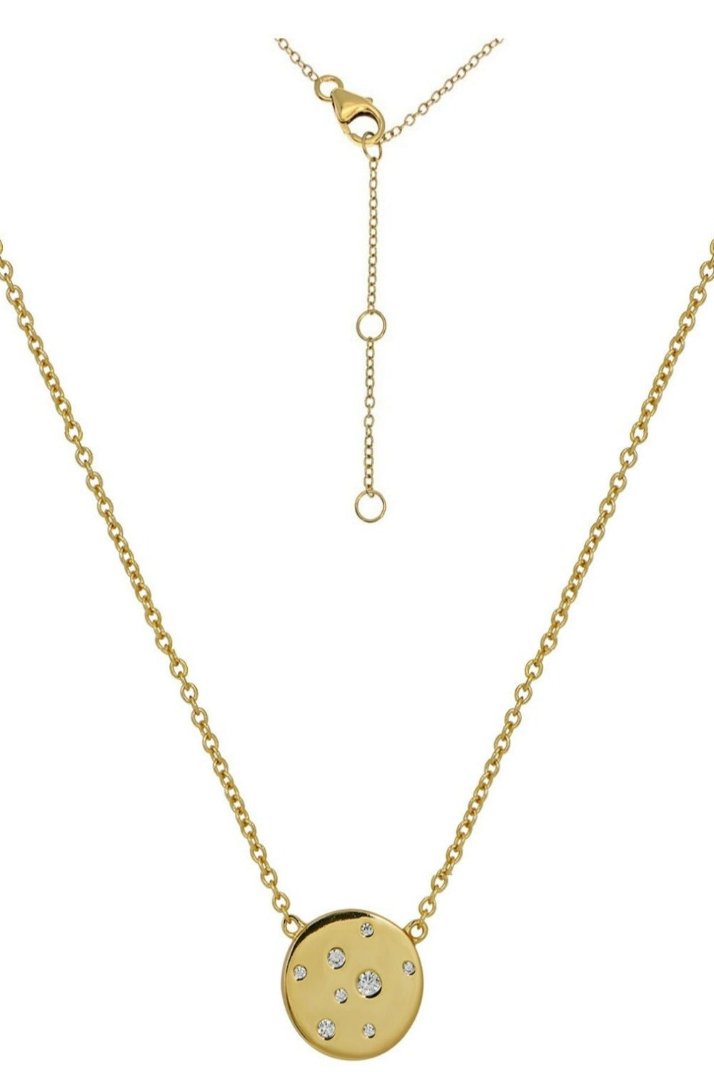 The Land of Salt Faye CZ Diamond Circle Pendant Necklace