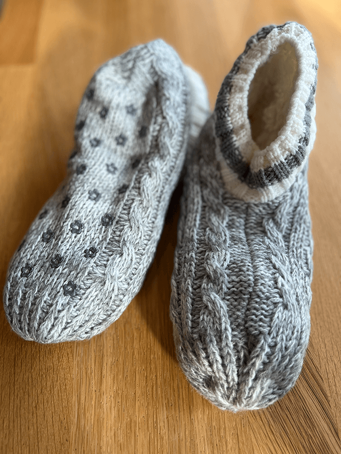 ADORN Cable Knit Slipper Socks