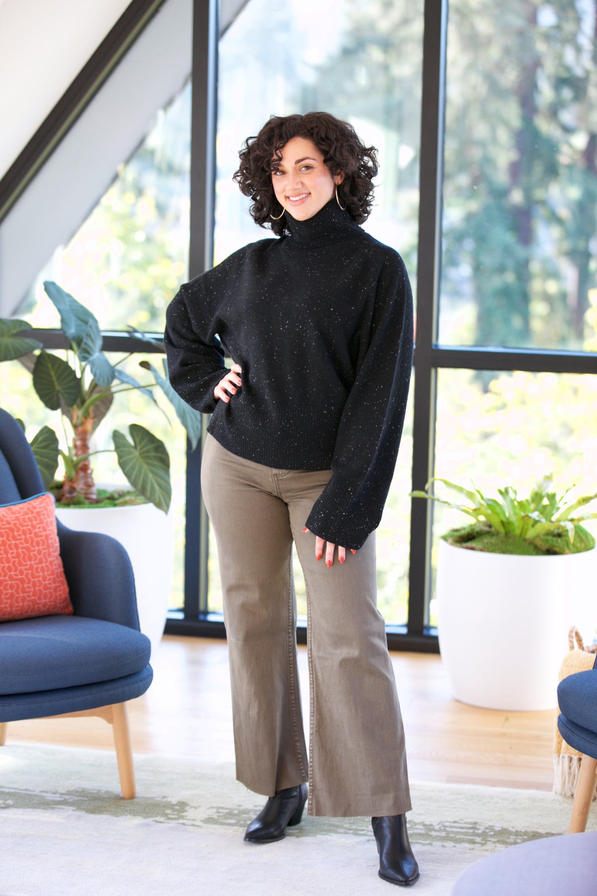 NYLAND Effie Straight Wide Leg Denim Pants