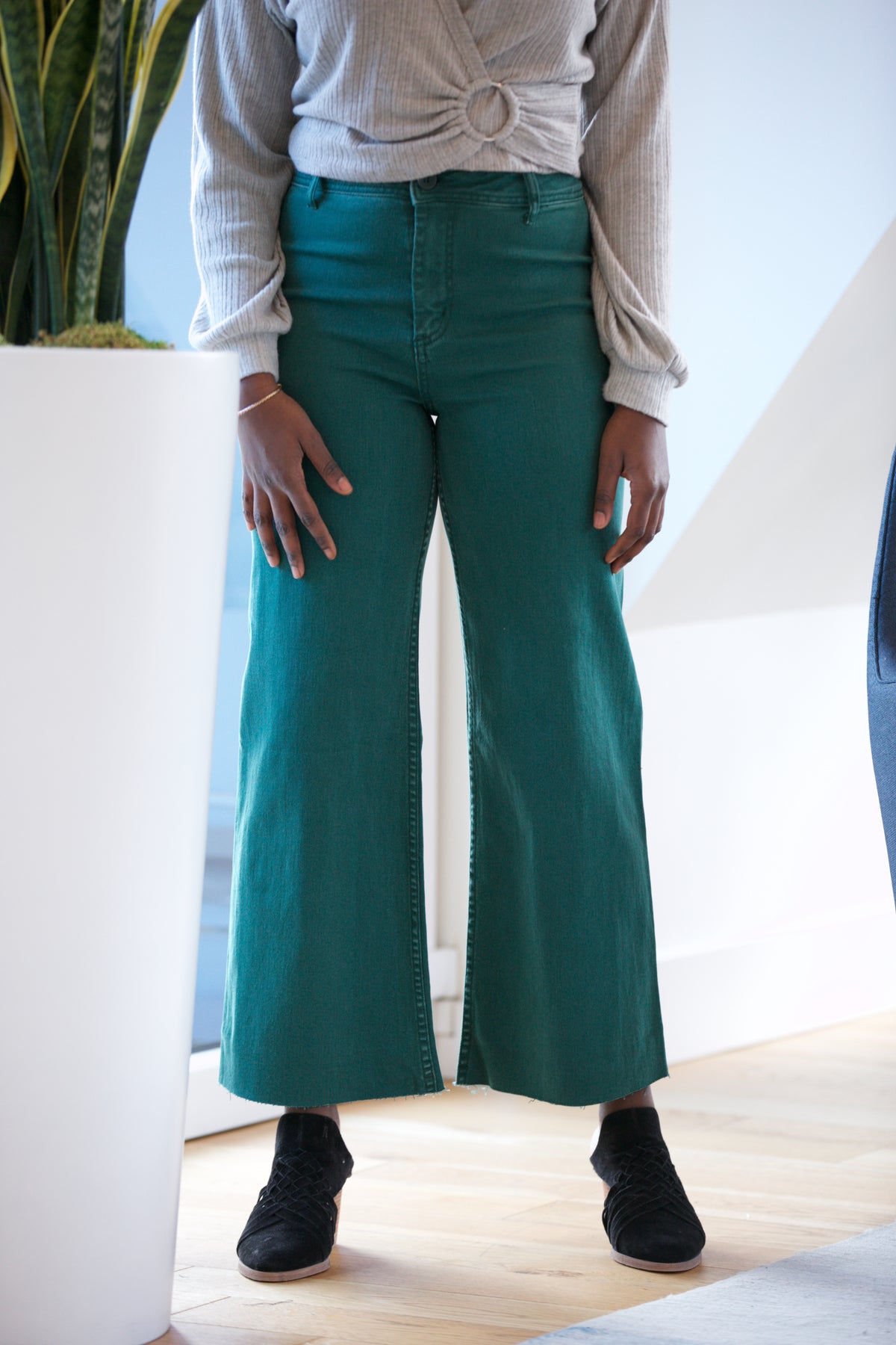 NYLAND Effie Straight Wide Leg Denim Pants