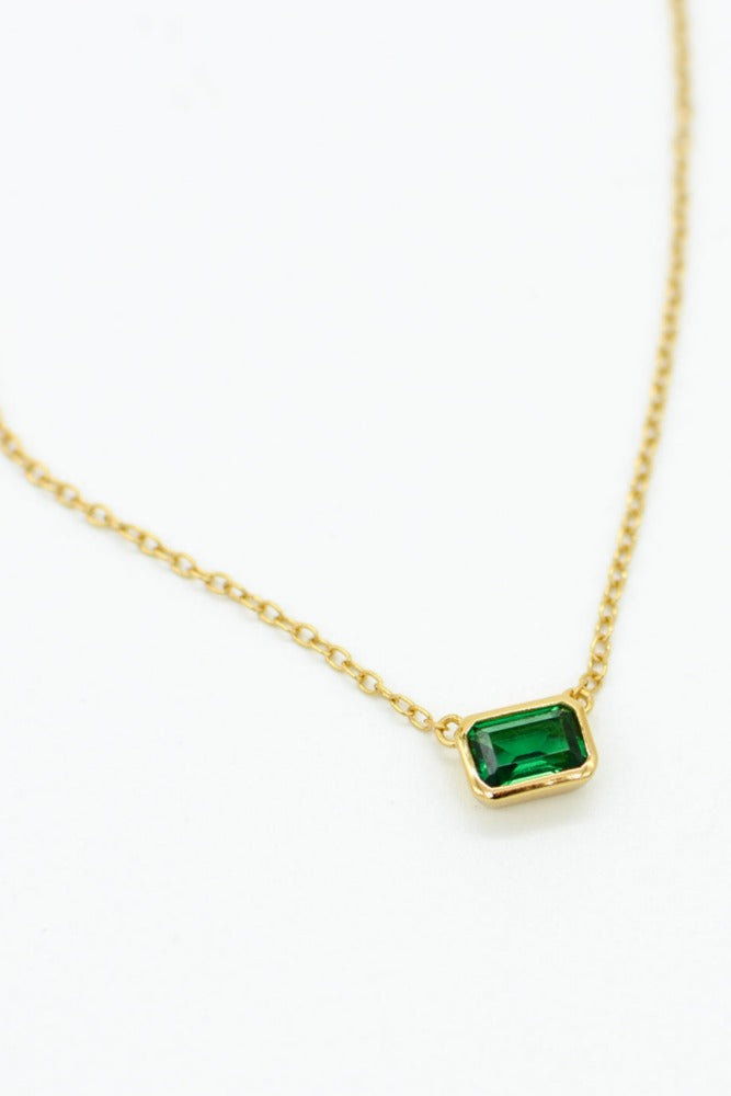 AU79 Vienna Necklace w/ Emerald CZ