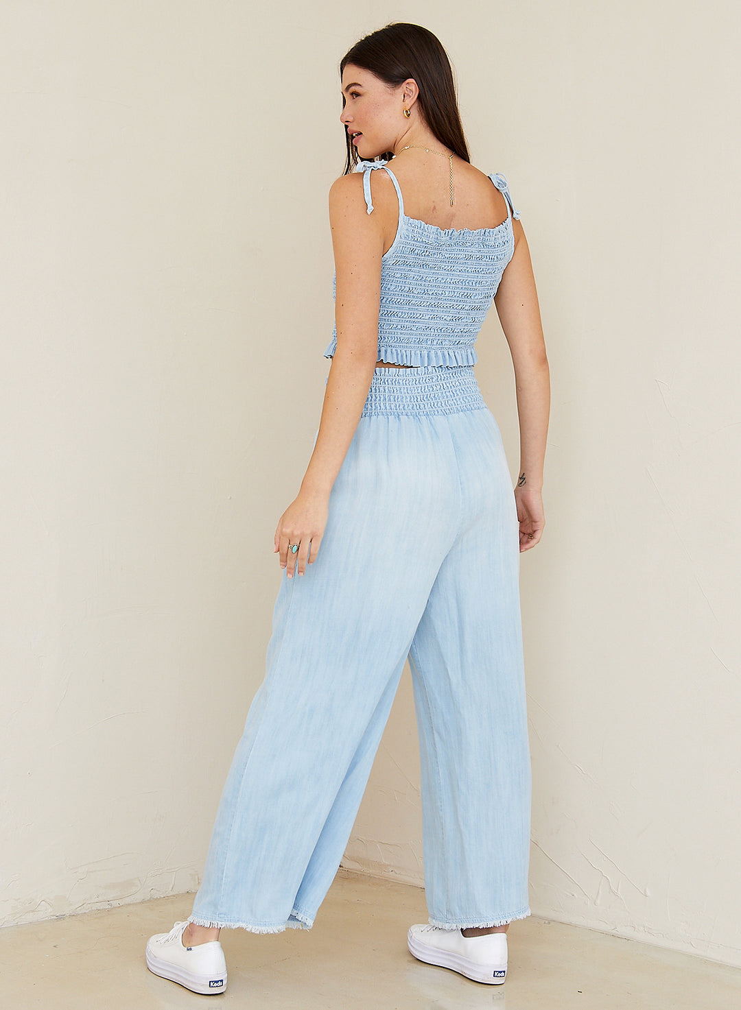 Bella Dahl Smocked Wide Leg Crop