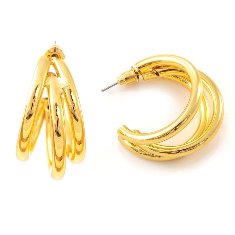 JONESY WOOD Beatrix Gold Hoop Earrings
