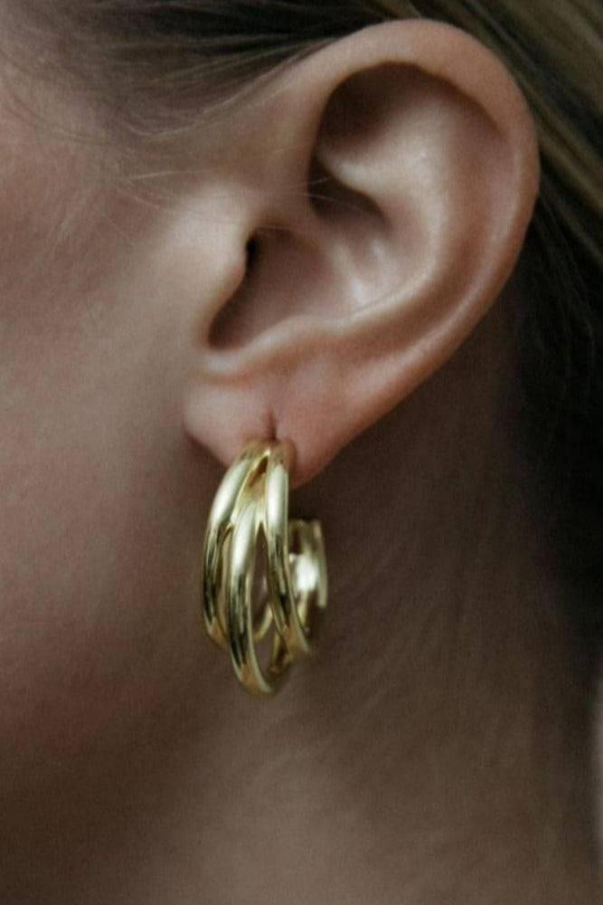 JONESY WOOD Beatrix Gold Hoop Earrings