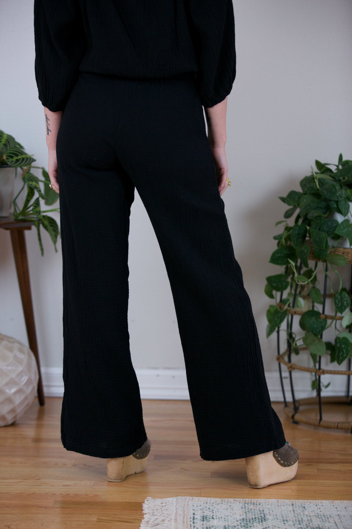 Bobi Smocked Waist Wide Leg Pant