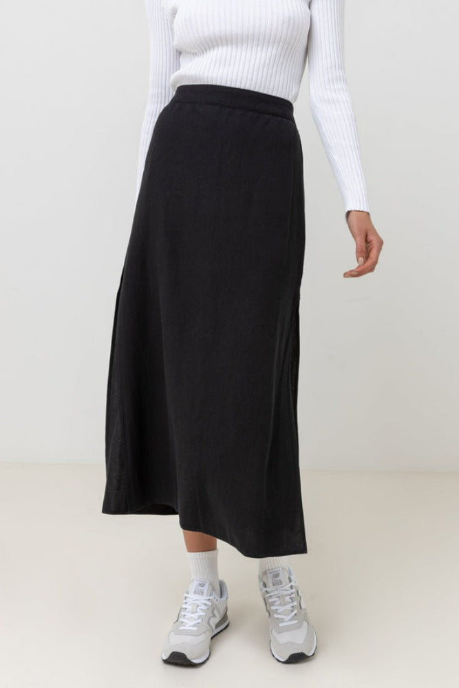 Rhythm Classic Midi Skirt Black