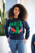 Clare V. Paris LA Sweatshirt Navy Green Poppy