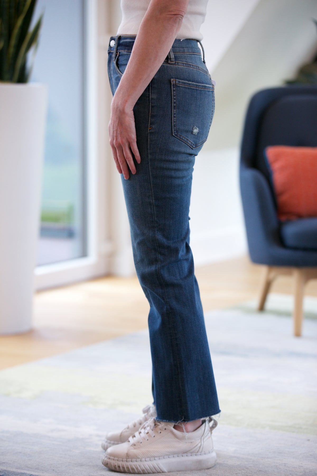 Daze Denim Shy Girl High Rise Crop Flare in Rumors
