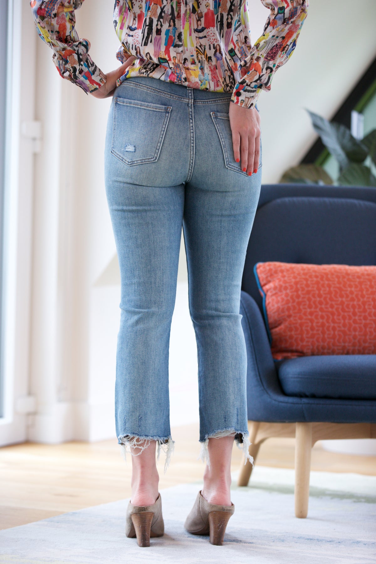 Daze Denim Shy Girl High Rise Crop Flare in Wishes