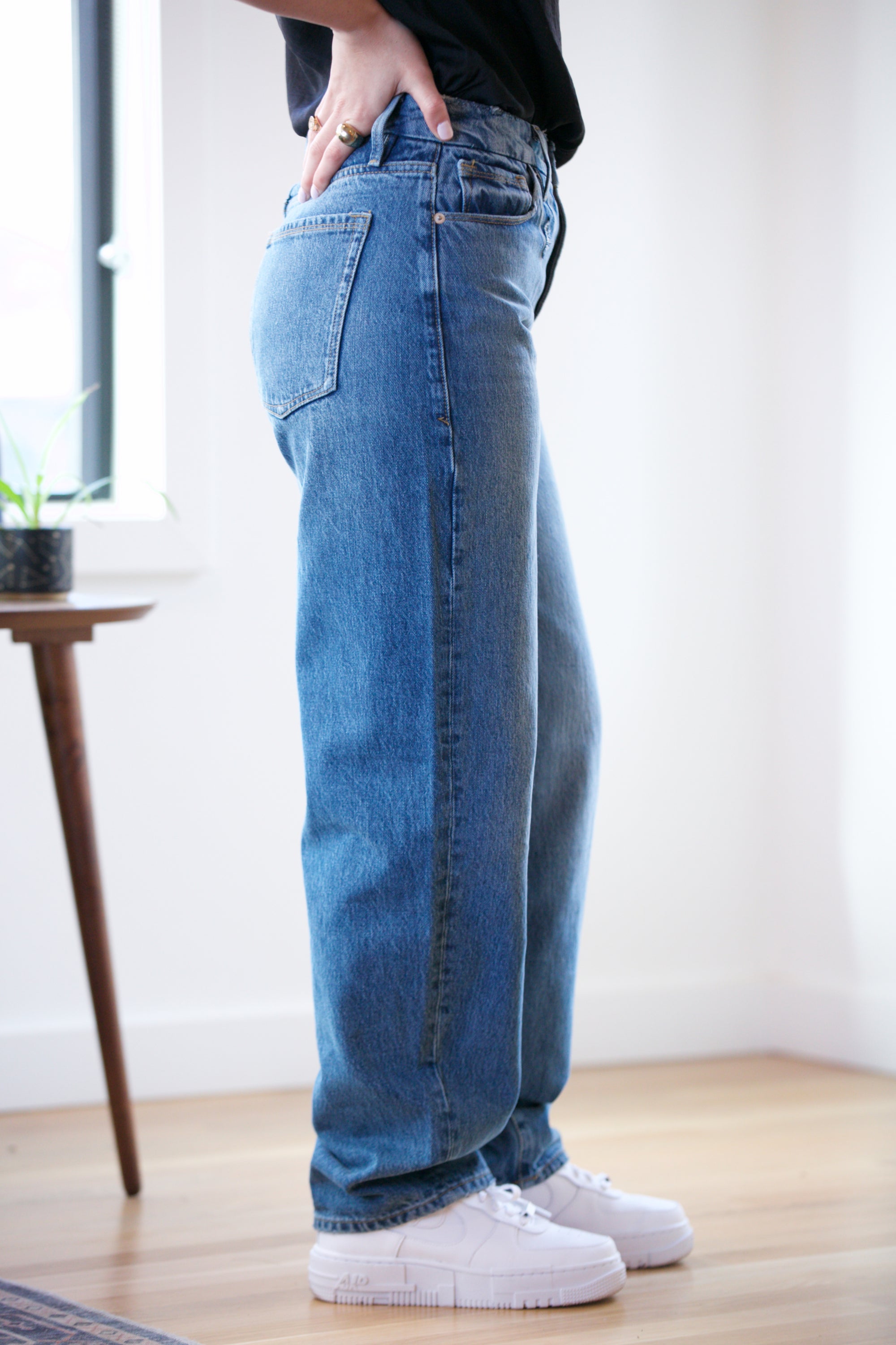 Good American Good 90s Trouser in Blue 873