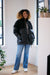 Good American Leather Sherpa Cocoon Puffer
