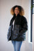 Good American Leather Sherpa Cocoon Puffer