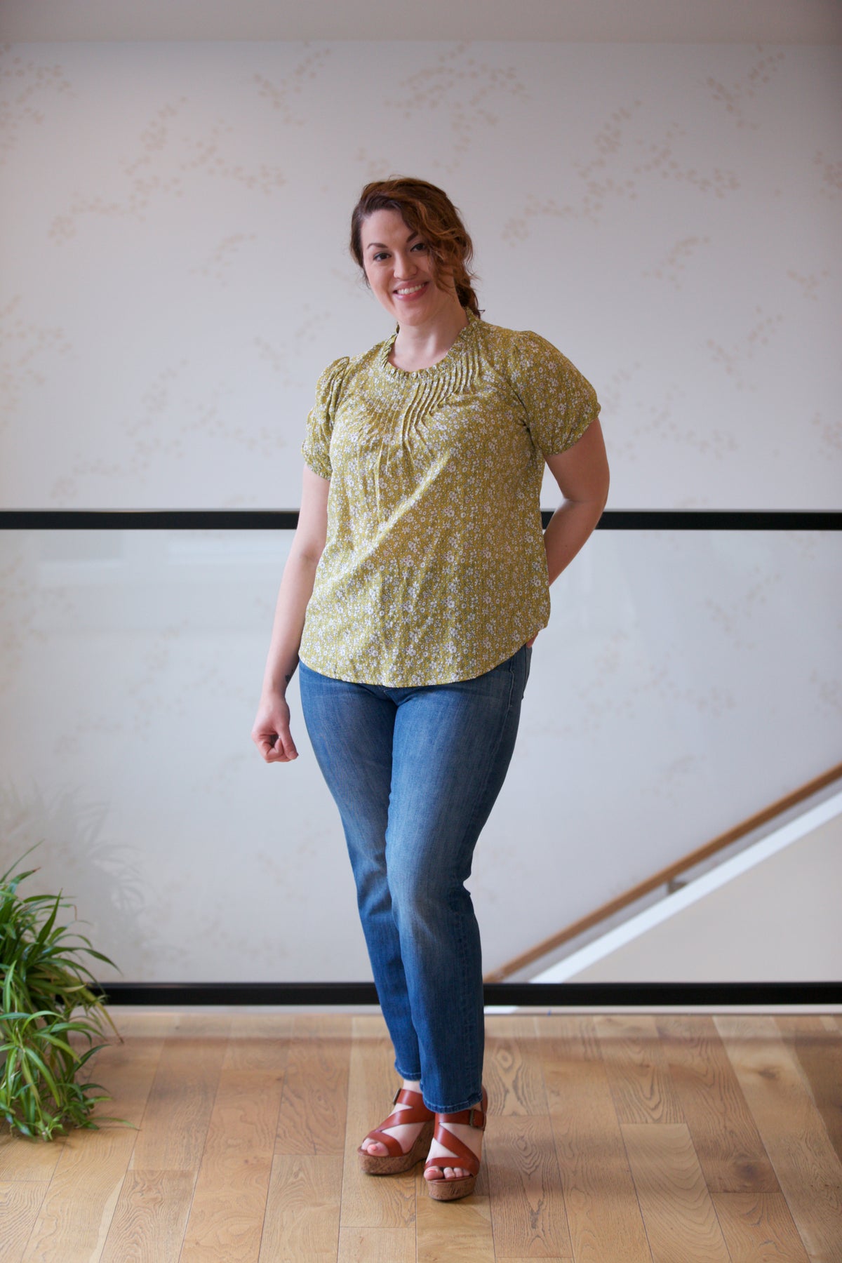 HOLIDAY Jocelyn Pin Tuck Detail Blouse