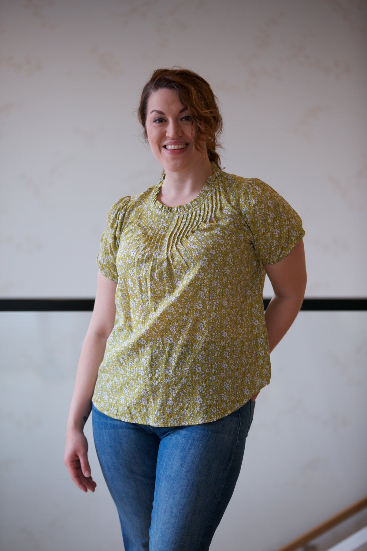 HOLIDAY Jocelyn Pin Tuck Detail Blouse