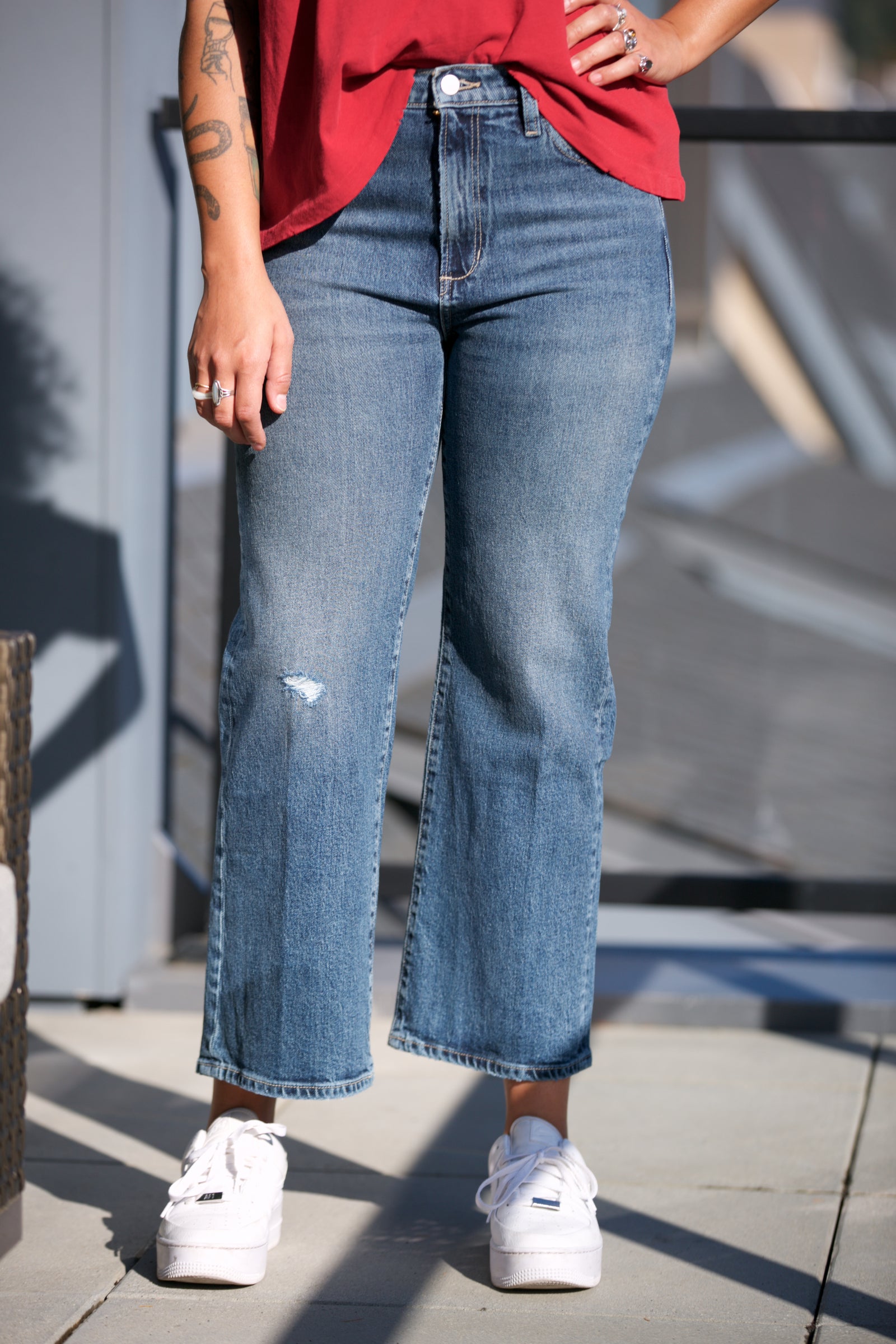 JOE'S JEANS The Callie High Rise Cropped Bootcut in Optimist - Adorn