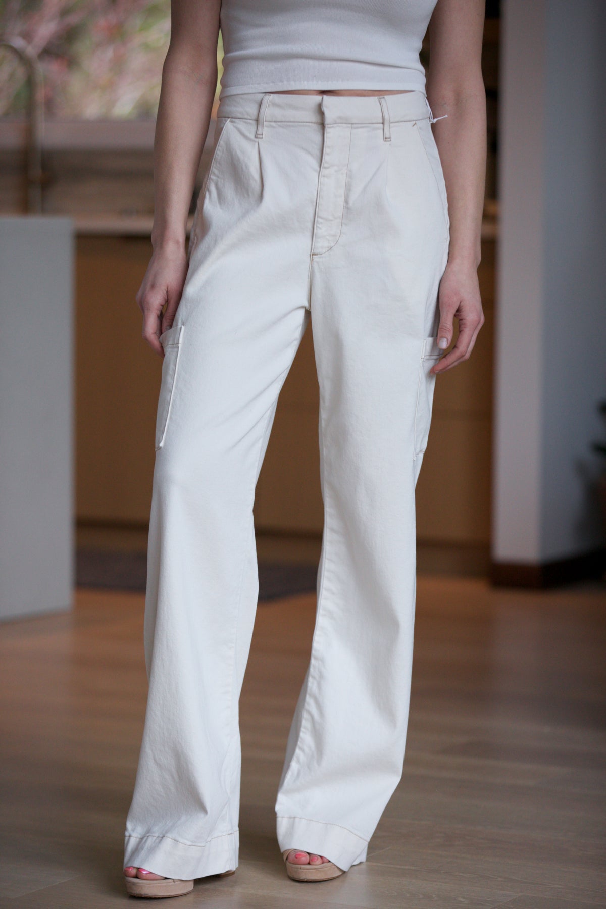 JOE'S JEANS The Petra High Rise Wide Leg in Natural Adorn