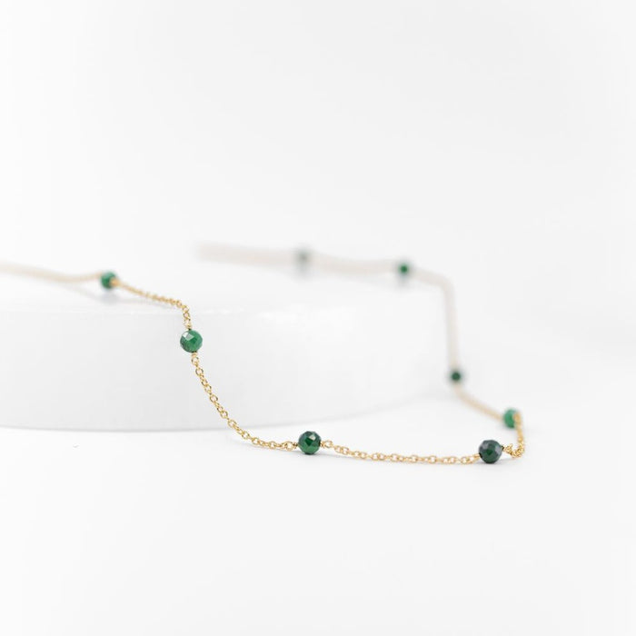 The Land of Salt Malachite Drop Choker Necklace