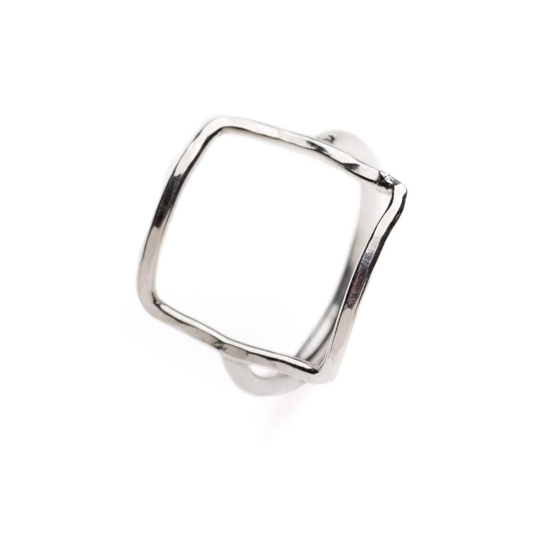 Kenda Kist Large Square Ring Silver