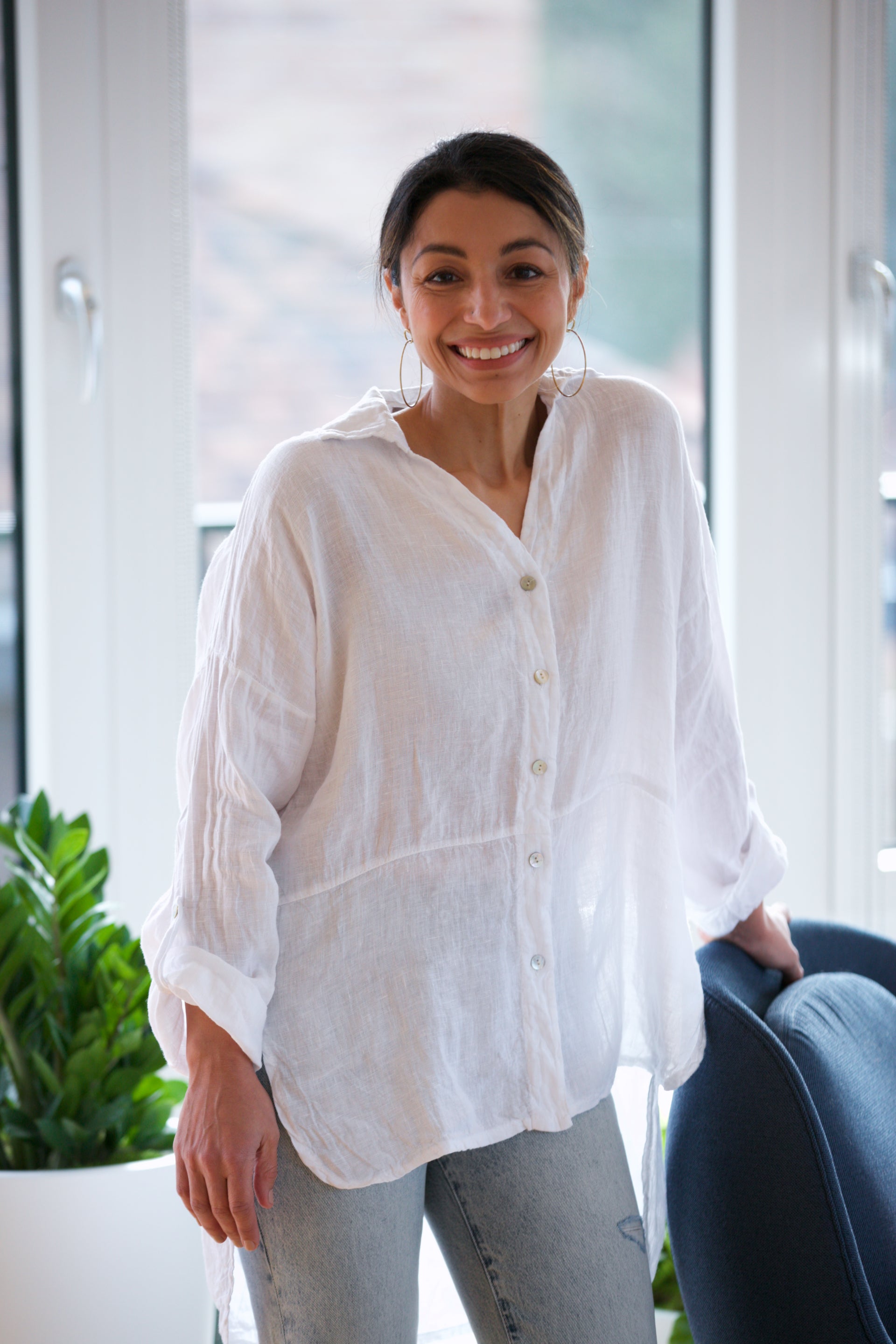 NYLAND Camille Linen Button Down