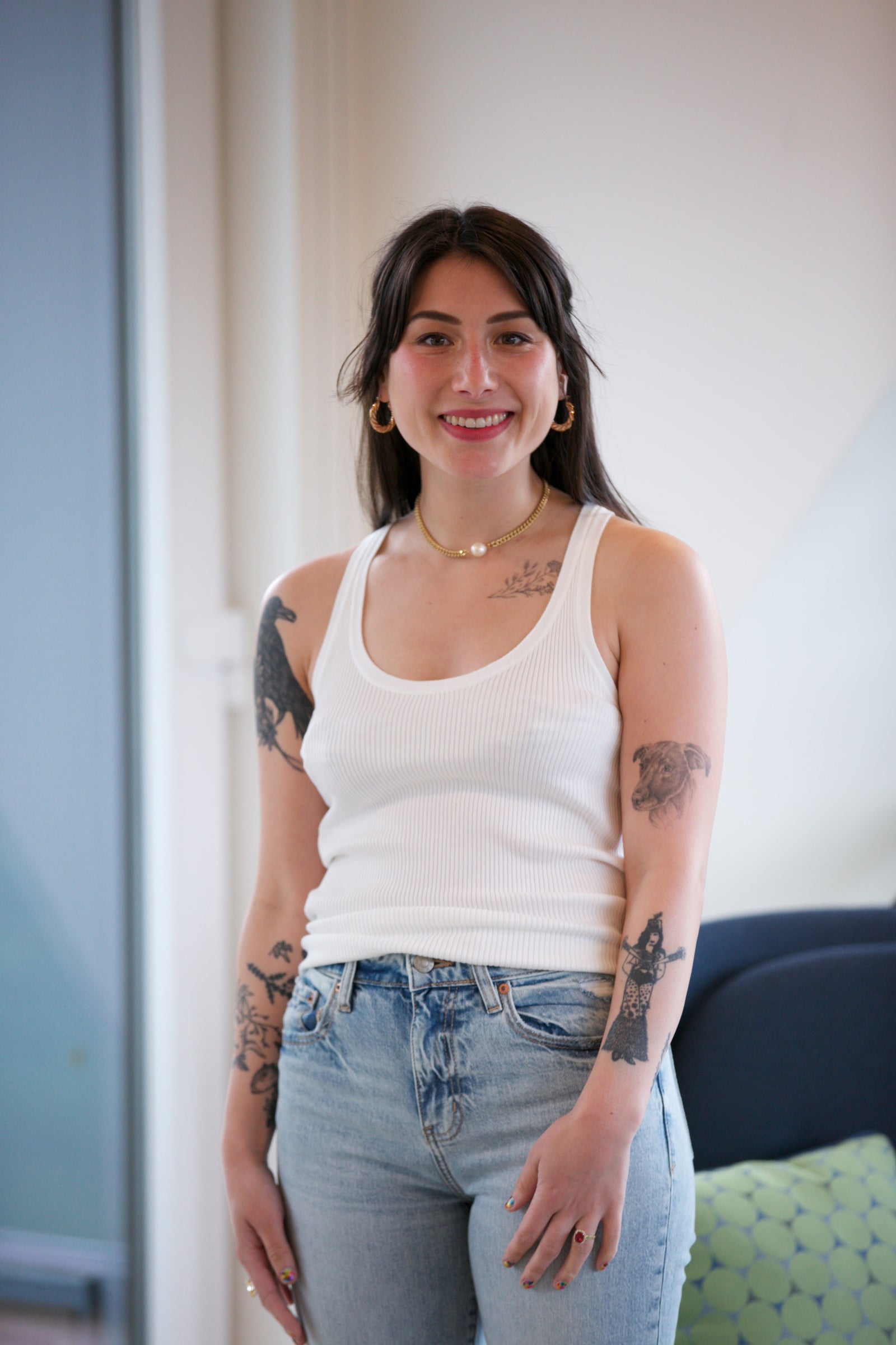 NYLAND Kendall Ribbed Tank Off White