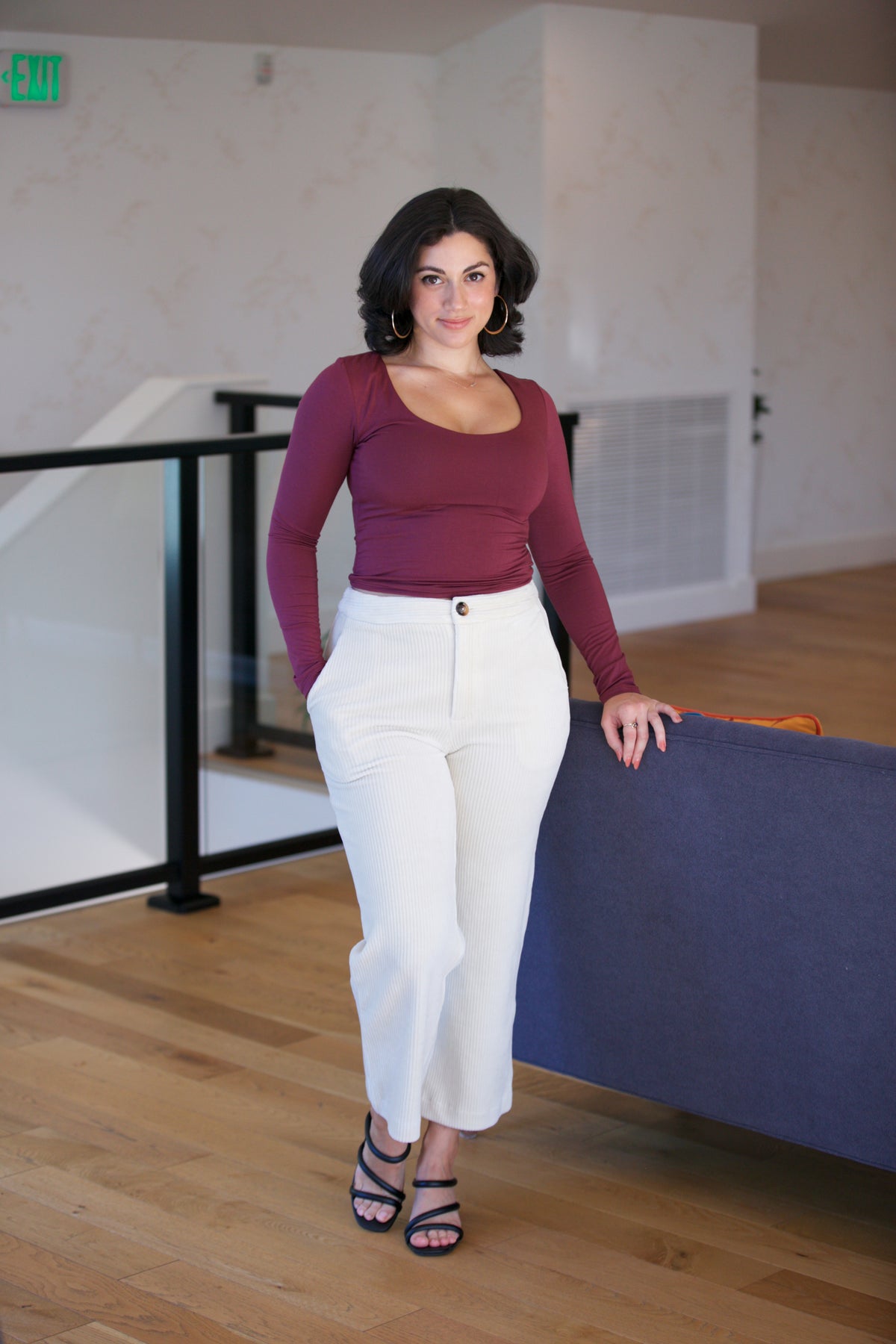 NYLAND Zennia L/S Scoop Neck Top Raspberry