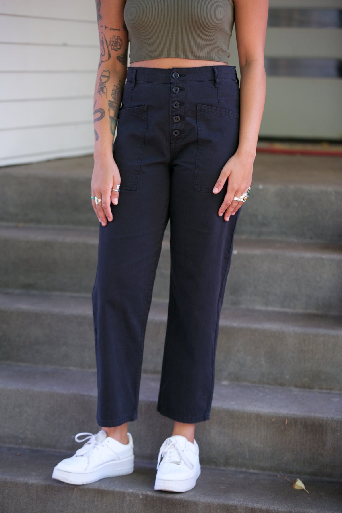 PISTOLA Tammy High Rise Trouser in Fade to Black
