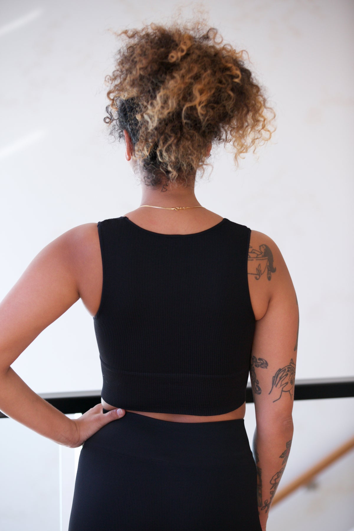 SHINE by Adorn Plunge V-Neck Crop Top