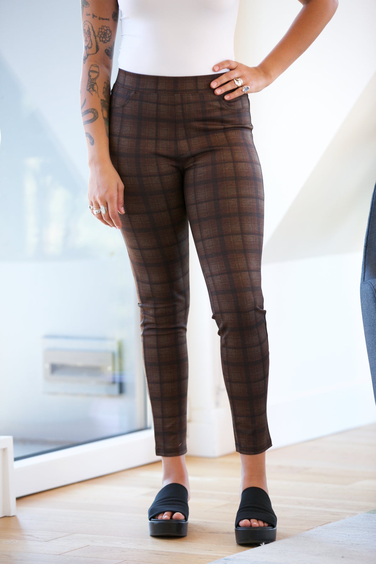 Sanctuary Runway Legging Chantrelle Plaid