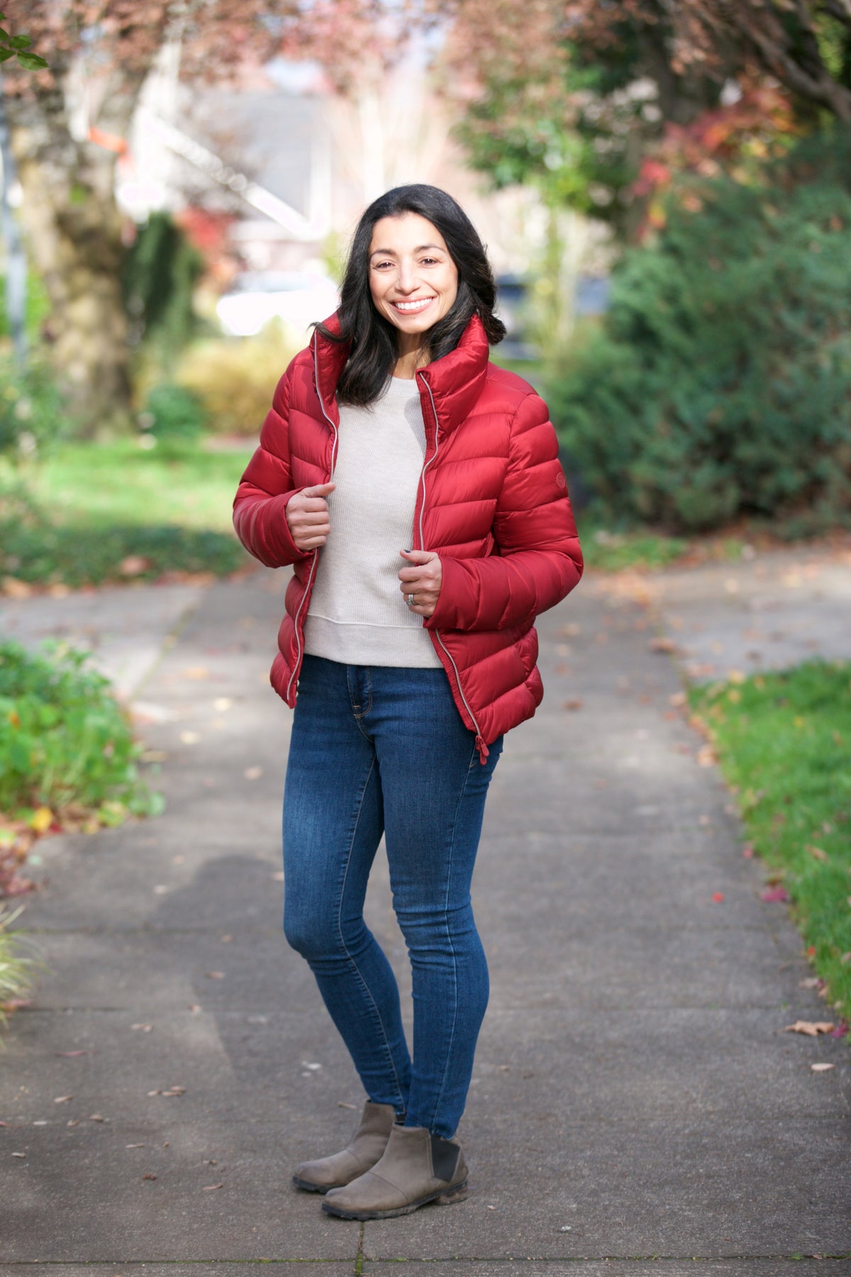 Save The Duck Elsie Jacket in Ruby Red