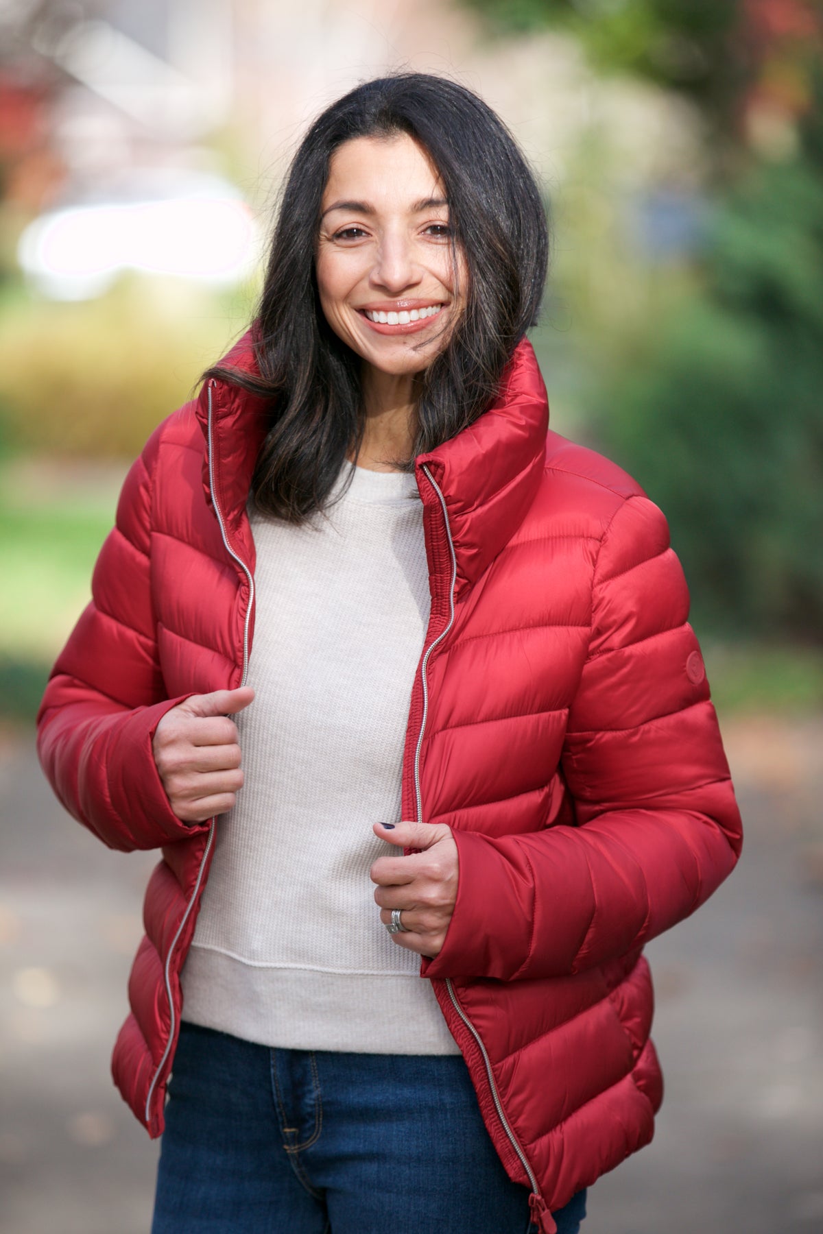 Save The Duck Elsie Jacket in Ruby Red