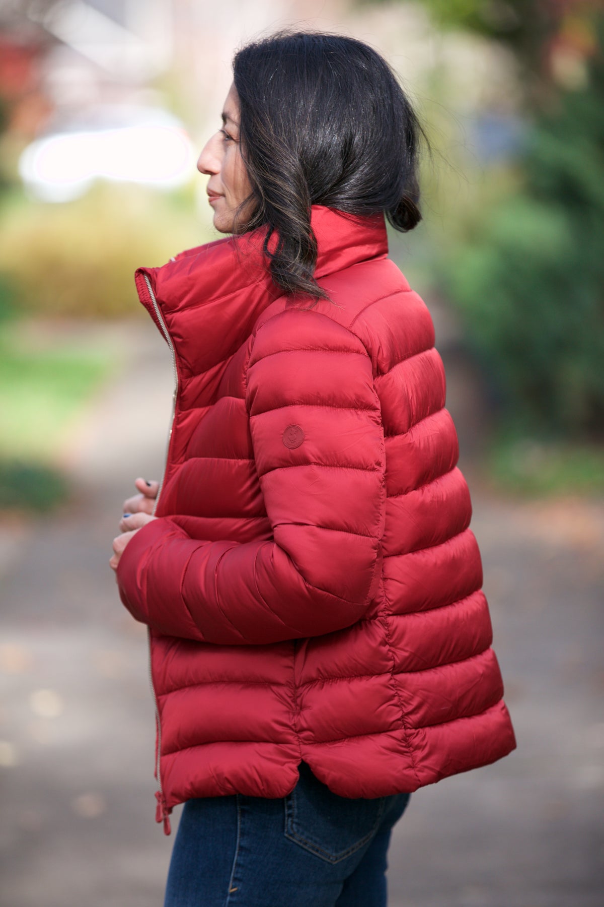 Save The Duck Elsie Jacket in Ruby Red
