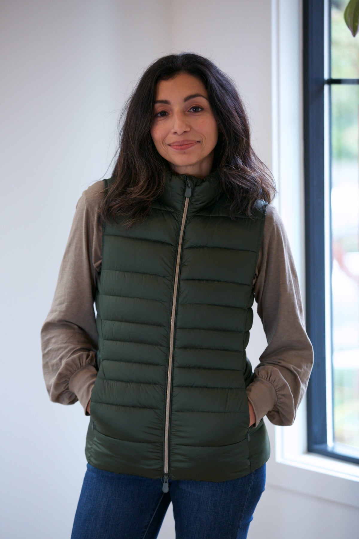 Save The Duck Lynn Vest in Pine Green