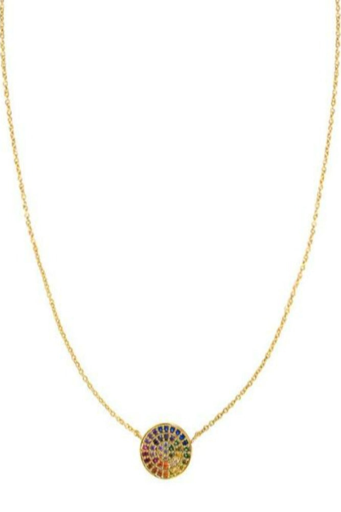 TAI Rainbow Small Circle Necklace