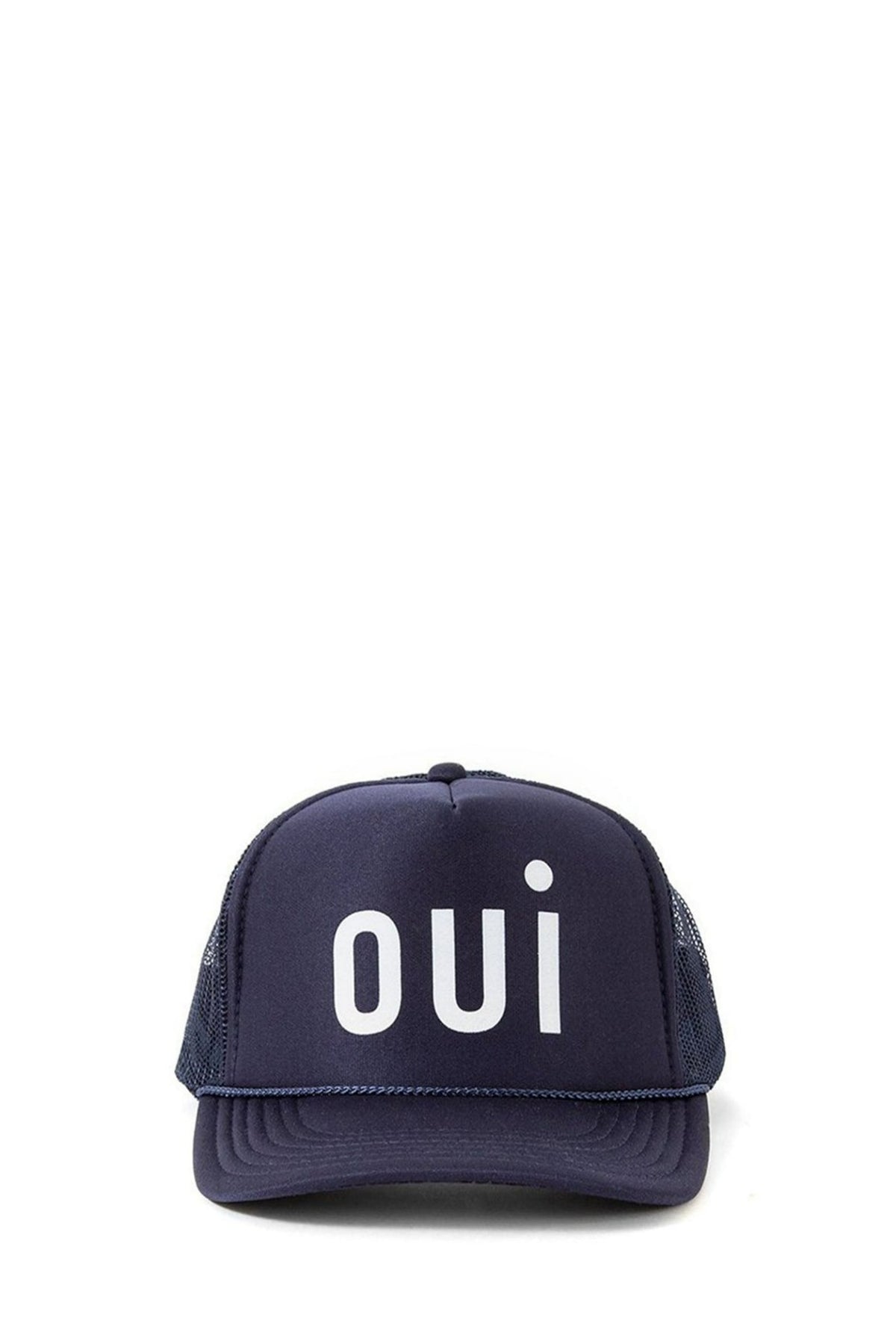 Clare V. Oui Trucker Hat Navy White