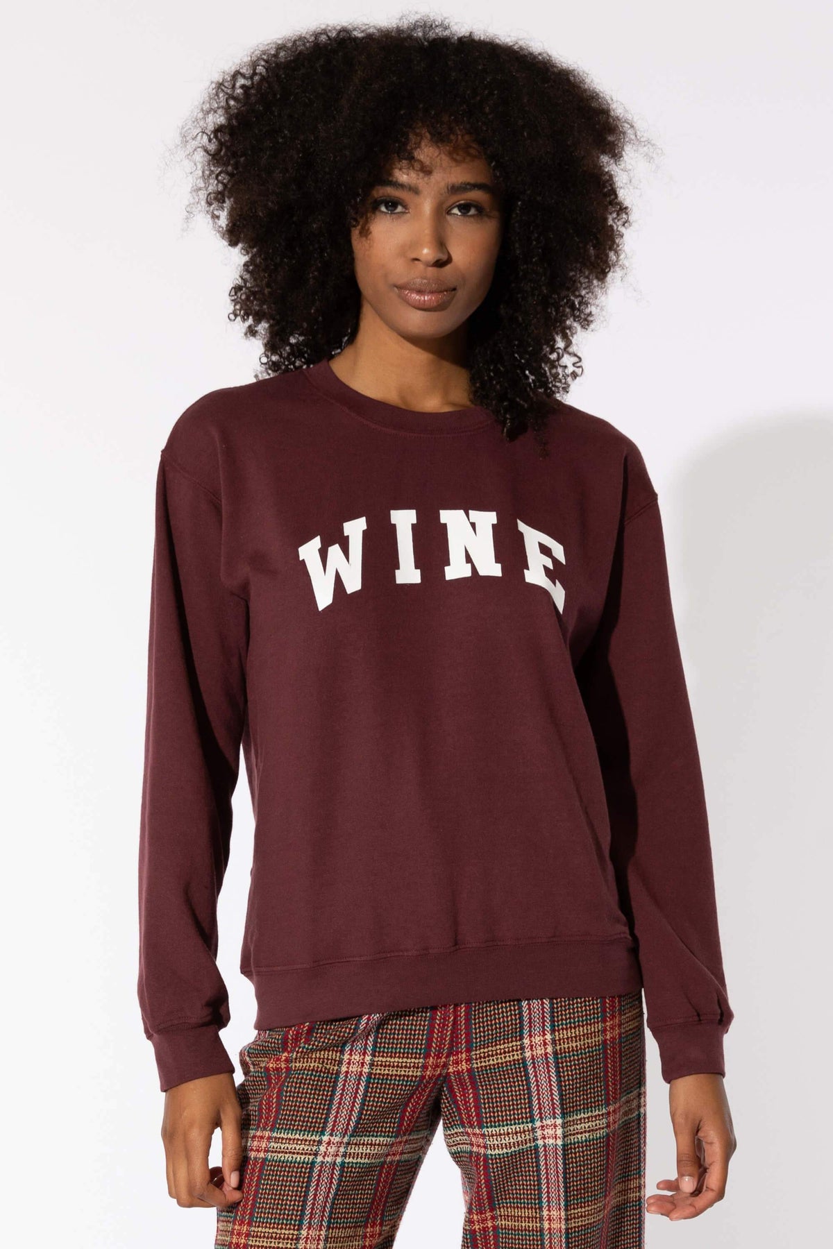 SUB_URBAN RIOT Wine Willow Sweatshirt Burgundy